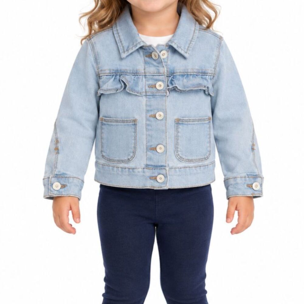 🔥 5 for $30 🔥 Wonder Nation Girls’ Light Wash Denim Jacket | 3T